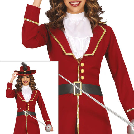 Piratdräkt Bordeaux Röd Dam