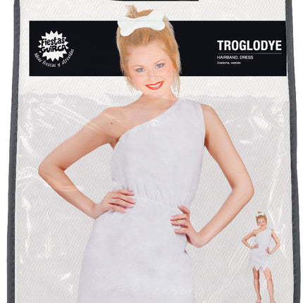 Caveman Kostym Vit Dam