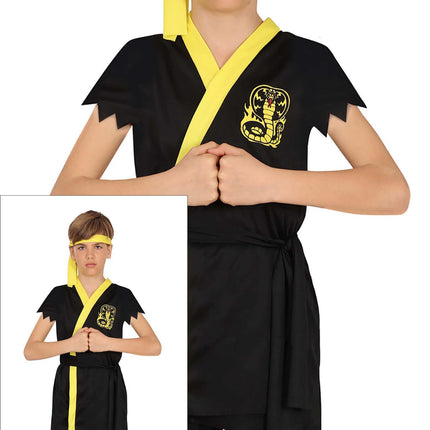 Ninja Dräkt Svart Gul Pojke