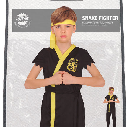 Ninja Dräkt Svart Gul Pojke