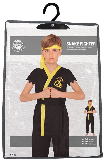 Ninja Dräkt Svart Gul Pojke