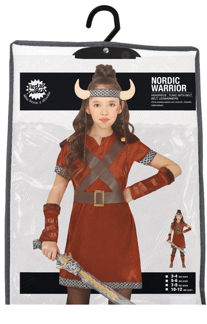 Vikingflicka Kostym