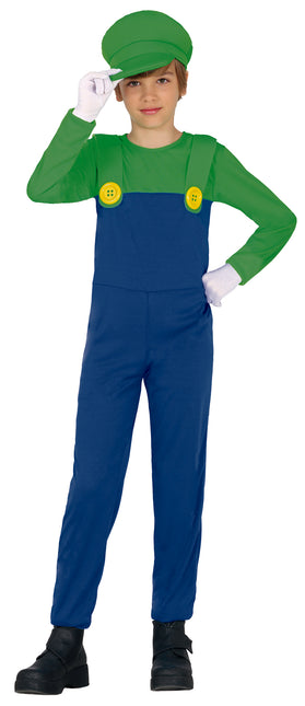 Super Mario Kostym Pojke Luigi