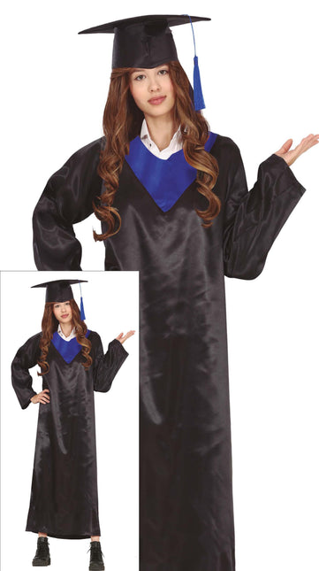 Examensklänning Svart Blå Damer