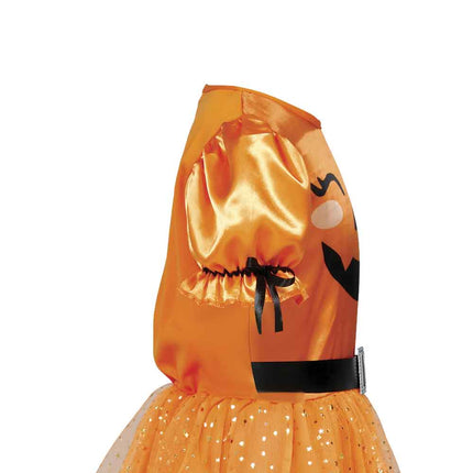 Halloween-klänning, orange, för barn, häxa