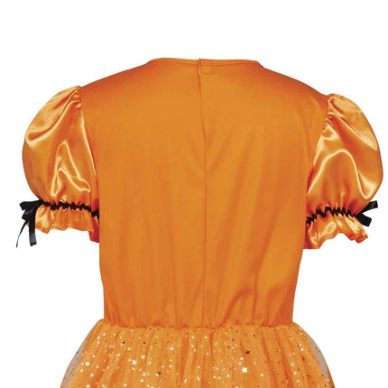 Halloween-klänning, orange, för barn, häxa