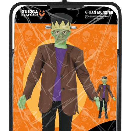 Halloween-dräkt för barn: grönt monster