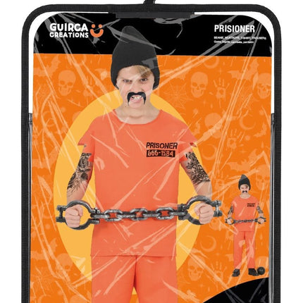 Halloween-kostym – orange fånge för barn