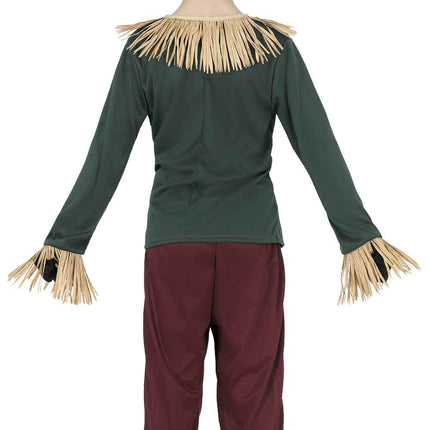 Halloween-kostym, färgglad fågelskrämma för barn
