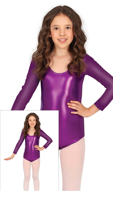 Girl Metallic Lila trikå