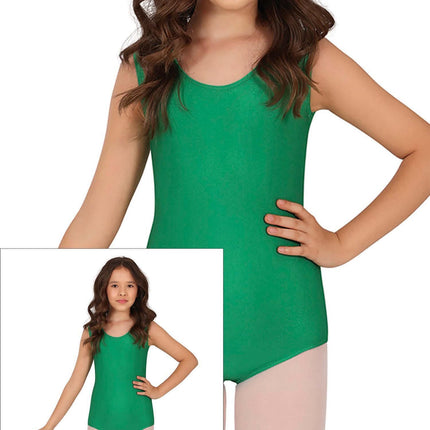 Trikå för flickor Grön Ärmlös