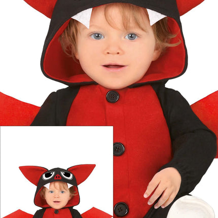 Fladdermusdräkt Baby Röd