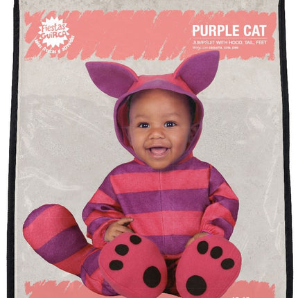 Lila kattdräkt baby