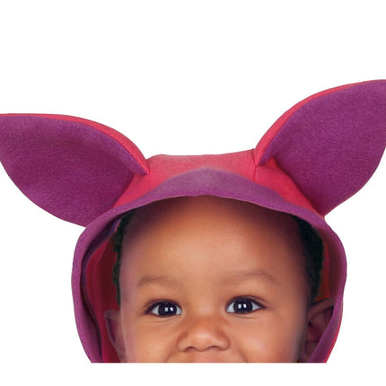 Lila kattdräkt baby