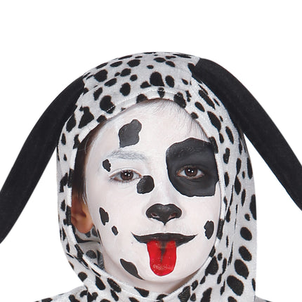 Hund Onesie Svart Vit Barn