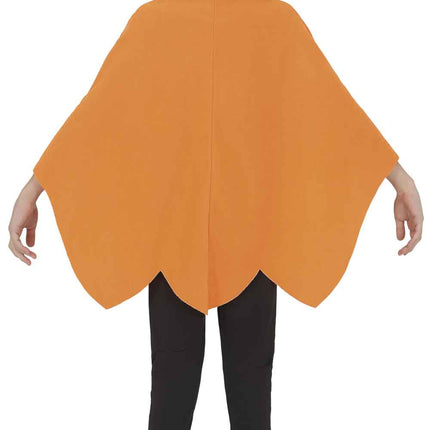 Halloween-poncho för barn med pumpamotiv