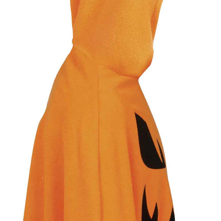 Halloween-poncho för barn med pumpamotiv