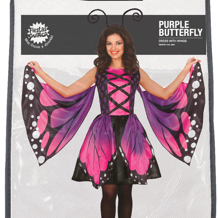 Butterfly Kostym Lila Dam Butterfly