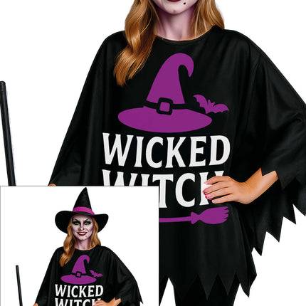 Halloween-poncho för damer – ”Goede Geks”