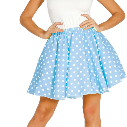 Grease Kostym Dam Blå