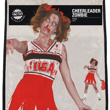 Zombie Halloween Kostym Cheerleader Dam