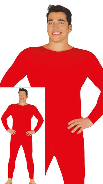 Second Skin Kostym Dräkt Röd Män