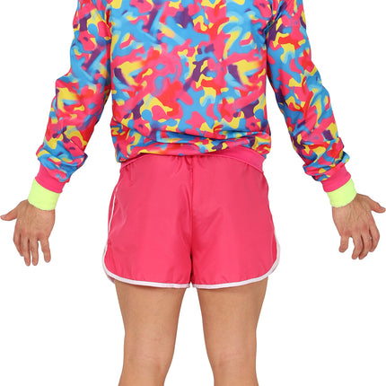 Neon 80S Kostym Färgade Herr