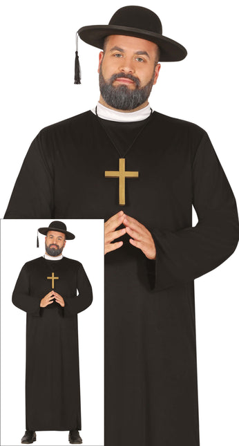 Prästdräkt Svart Präst för män