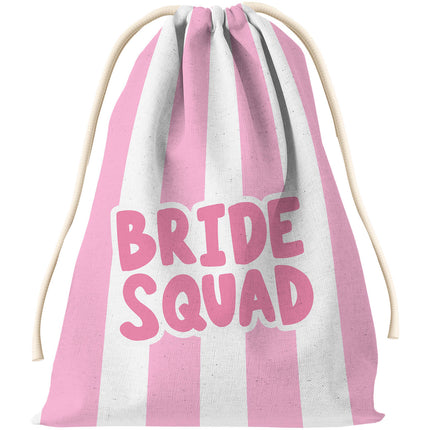 Presentpåse - Bride - She Said Yaasss - Polyester - Rosa/Vit