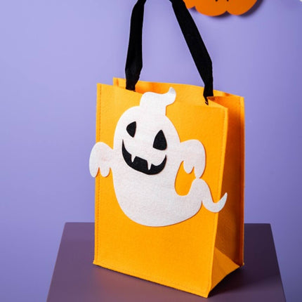 Påse för bus eller godis Spöke i filt - Halloween BoOo! - 27x20x10 cm
