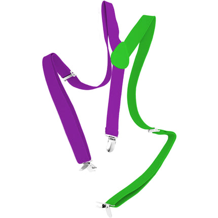 Hängslen Colourblock Lila/Grön