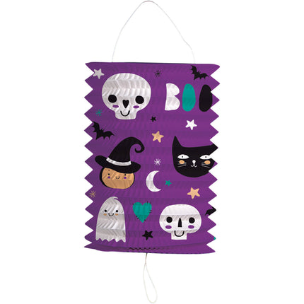 Lykta med pull-up - Happy Halloween - 16 x 22 cm