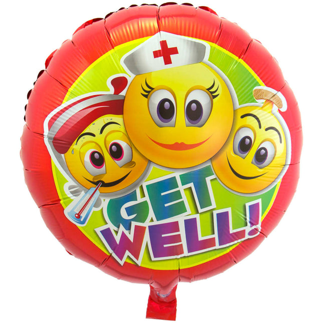 Get Well Soon Smiley folieballong tom
