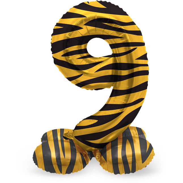 Stående folieballong Figur 9 Tiger Chic - 41 cm Tom
