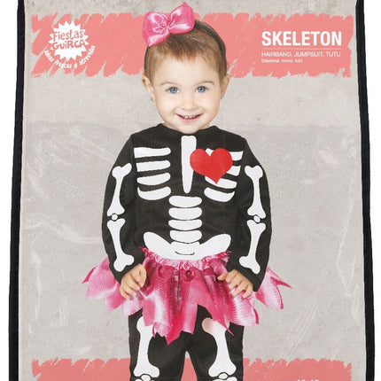 Skelett Halloween Kostym Baby Tutu