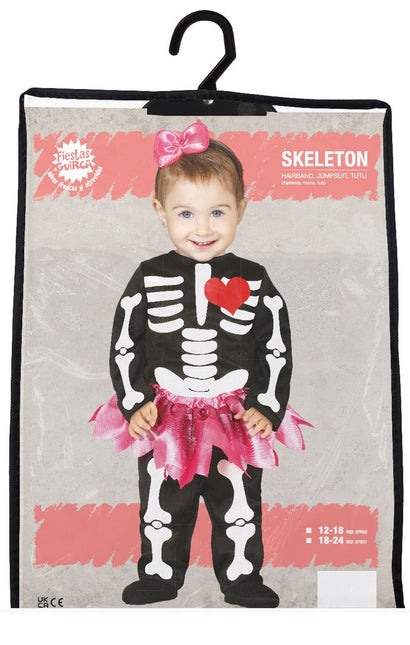 Skelett Halloween Kostym Baby Tutu