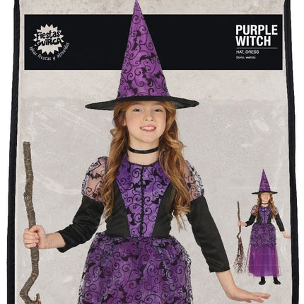 Häxdräkt Barn Lila