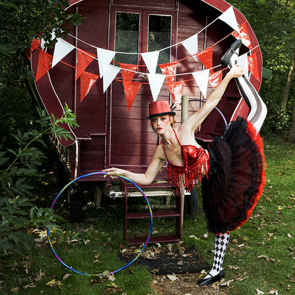 Halloween Strumpbyxor Svart Vit Gycklare