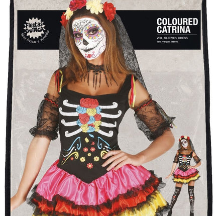 Catrina Halloween Kostym Dam