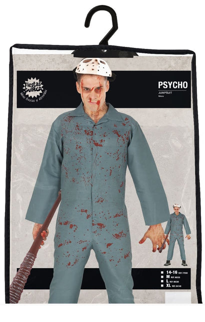 Psycho Halloween-dräkt Overall för män