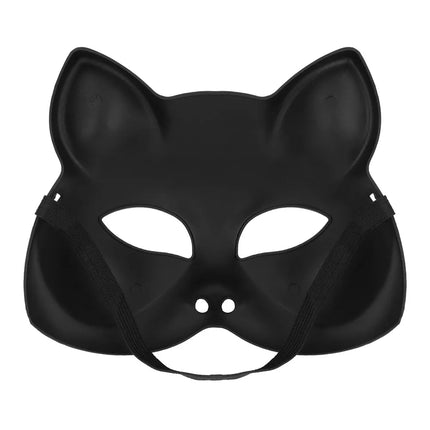 Halvmask Kitty silver