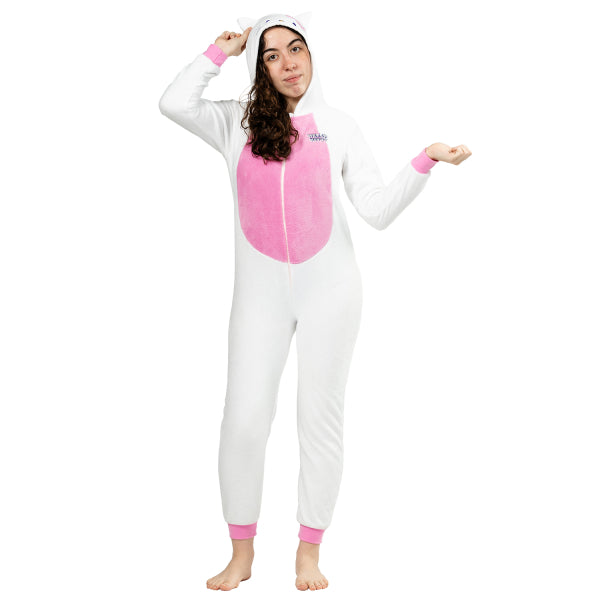 Hello Kitty Onesie Vit Rosa Dam