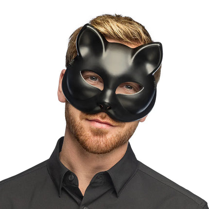 Halvmask Kitty, svart