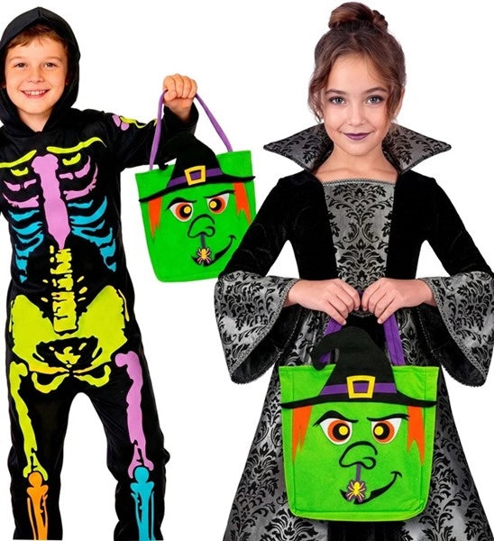 ”Trick or Treat”-väska med häxa