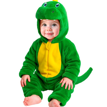 Dinosaurie-onesie för barn i sammet