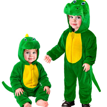 Dinosaurie-onesie för barn i sammet