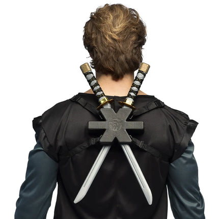 Set med 2 ninjasvärd med hållare (52 cm)