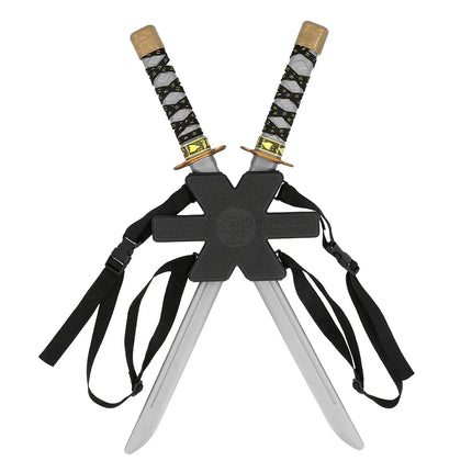 Set med 2 ninjasvärd med hållare (52 cm)