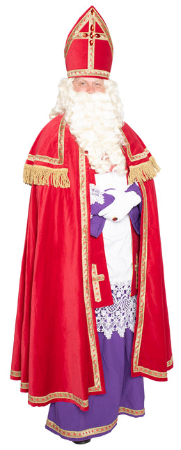 Sinterklaasdräkt Komplett sammet 4 delar