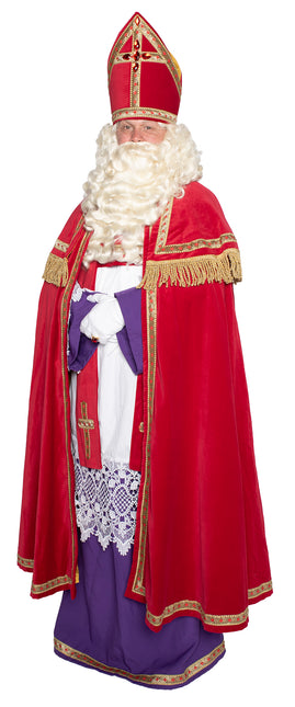 Sinterklaas kostym Bomullssammet 4 delar